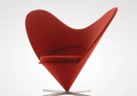 verner panton, heart chair, fotele, design, duńskie wzornictwo