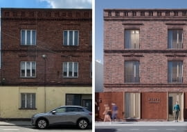 Przebudowa kamienicy z lat 30. w Katowicach Podlesiu. Proj. GIGAarchitekci