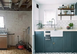 Kuchnia przed i po