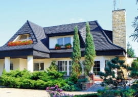 komin,dom jednorodzinny,nowy komin,komin dostawiony do ściany