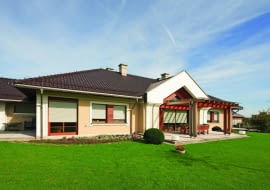 rolety zewnętrzne, dom jednorodzinny