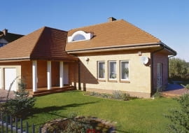 DOM JEDNORODZINNY ELEWACJE CEGLA