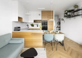 Jasne mieszkanie pełne światła - projekt pracowni JLW Studio