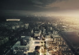 Koncepcja urbanistyczna dla kwartału miejskiego na warszawskim Kamionku. Masterplan dla Soho Factory