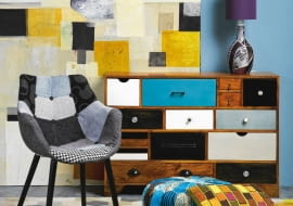 13.11.2013 , WNETRZA , DEKORACJE , TEMAT PATCHWORK , SESJA DLA : CZTERY KATY , STYLIZACJA JOANNA PLACHECKA . FOT. MICHAL MUTOR SLOWA KLUCZOWE: WNETRZA DEKORACJE