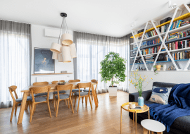 W duchu skandynawskim - wygodne mieszkanie dla czteroosobowej rodziny