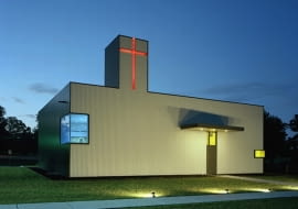 Kaplica św. Mikołaja w Springdale (Arkansas, USA), 2010. Projekt- Marlon Blackwell