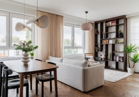 Ciepłe, rodzinne wnętrza - projekt pracowni Deer Design