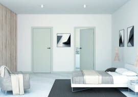 Wykorzystanie drzwi bezprzylgowych,  a obok – drzwi z odwrotną przylgą pomaga  rozwiązywać wszelkie dylematy w projektowaniu kłopotliwych miejsc, Uni 10