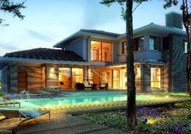 Elewacja ogrodowa, dom na dzisiejsze czasy