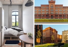 Z lewej: Noli Gdansk Old Town; Z prawej: Czerwone Koszary w Gdańsku