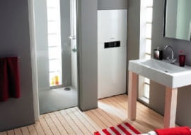 Kocioł gazowy stojący, z wbudowanym zasobnikiem ciepłej wody