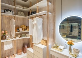 Garderoba w stylu glamour