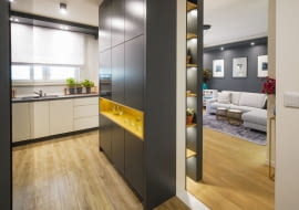 pomysł na aranżację salonu i kuchni