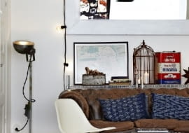 wnętrza, lofty, industrialny styl, biała podłoga