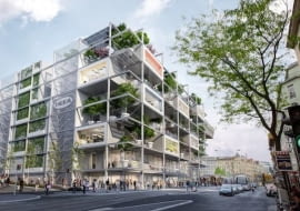Sklep IKEA w Wiedniu przy Westbahnhof. Proj. Querkraft Achitekten