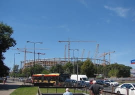 Budowa Stadionu Narodowego w Warszawie idzie pełną parą. Niebawem upłyną dwa lata od jej rozpoczęcia - a już za niecały rok stadion będzie gotowy. Prezentujemy najnowsze zdjęcia z budowy.