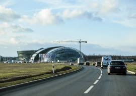 14.12.2015 Jasionka . Budowa Centrum Wystawienniczo Kongresowego . Fot. Patryk Ogorzalek / Agencja Gazeta SLOWA KLUCZOWE: CWK budowa plac budowy