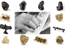 Rzeźbiarskie uchwyty do mebli i drzwi - kolekcja GEST od PAP DECO