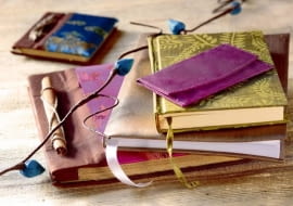 WNETRZA DEKORACJE MATERIAL JEDWAB OPRAWA ALBUMU , NOTESU