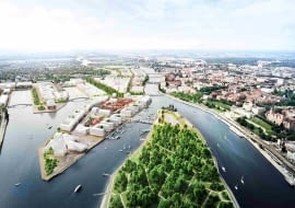 Zwycięski projekt w konkursie urbanistyczno-architektonicznym 'Łasztownia. Nowe serce miasta'