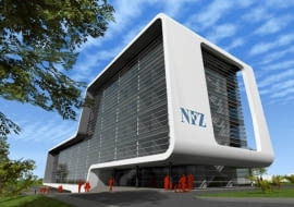 Wizualizacja nowej siedziby NFZ w Kielcach.