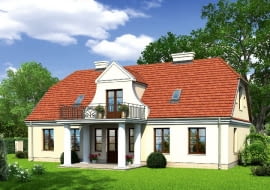 projekt domu, dwom dworek