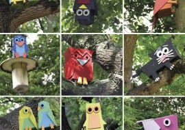 Te karmniki wyglądają jak prawdziwe ptaki