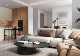 kuchnia z wyspą otwarta ba salon