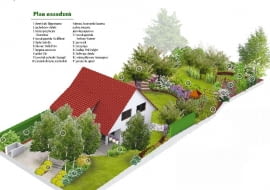 Projekt ogrodu "Kwiatowy labirynt"