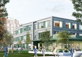 Planowana nowa publiczna szkoła przy ul. Radzymińskiej w Warszawie. Proj. WWAA