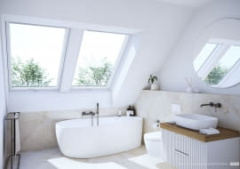 Jak urządzić funkcjonalną łazienkę na poddaszu?