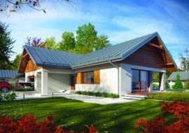 projekty domów, dom parterowy