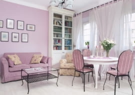 Kolor lawendowy we wnętrzach