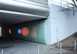 The Moodwall, Bijlmer, amsterdam, illuminate, mediatecture, studio klink, przestrzeń miejska, cube, holandia, urbanistyka, osiedle, urban alliance