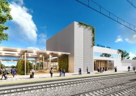 Dworzec kolejowy w Chełmie - widok od strony torów