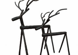 Amatorzy oszczędnie zaaranżowanych mieszkań mogą spokojnie czekać na święta. Również dla nich projektanci przygotowali wiele niebanalnych ozdób, które stworzą magiczną atmosferę nawet w minimalistycznym wnętrzu. <BR /> ŚWIĄTECZNE OZDOBY. Renifer z drewna .55 zł Mint Grey