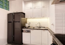 kuchnia, biała kuchnia, kuchnia retro, kuchnia z szarością