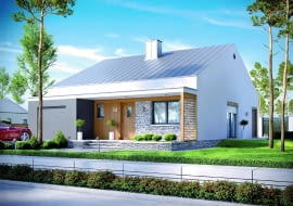 Projekt jest kolejnym dowodem na to, że można zaprojektować efektowny mały dom, używając ograniczonej palety środków formalnych. Na 88 m2 stworzono wygodną przestrzeń dla dwóch, a nawet trzech osób, która z pewnością przetrwa próbę czasu.