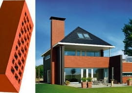 Elewacje domów, cegła klinkierowa