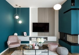 Elegancka ściana z telewizorem - inspiracje