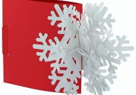 <b>Udekorujmy stół i całe wnętrze śnieżynkami, gwiazdkami, miniaturowymi choinkami. Zaprośmy do wspólnego biesiadowania aniołki i rozbrykane renifery. W końcu święta to czas radości, niech więc nasz dom wygląda naprawdę odświętnie i wesoło.</b> <BR />Kartka-karnet, 29,90 zł, Muji