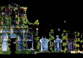 Mapping na fasadzie Pałacu Wilanowskiego