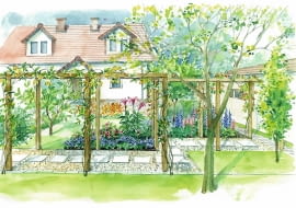 Projekt z pergolą