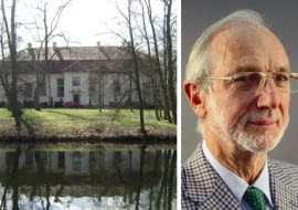 Z lewej: dwór w Oborach; Z prawej: Renzo Piano