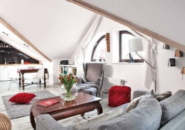 poddasze użytkowe, mieszkanie, strych, aranżacja wnętrz