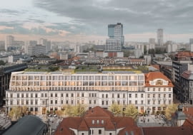 Kwartał Dworcowa z lotu ptaka
