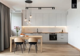 Naturalna elegancja w nowoczesnym wnętrzu - projekt pracowni KODO