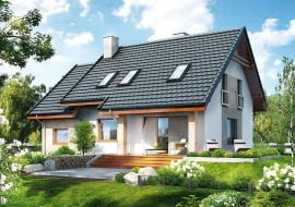 projekty domów, dom jednorodzinny