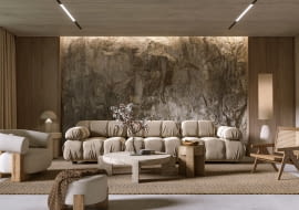 Kamień na ścianie w przedpokoju - i nie tylko